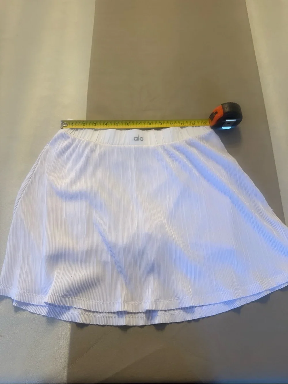 ALO Yoga White Pleated Skirt